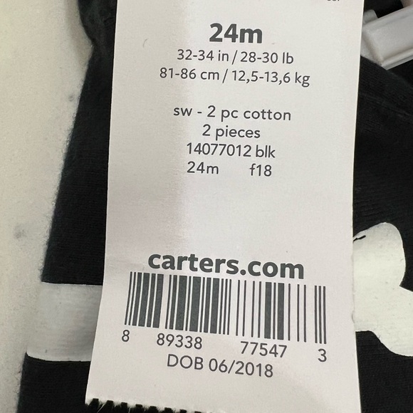 Carter's Black and Orange Glow Pajama Set - Picture 3 of 5